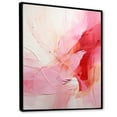 thumbnail image 2 of Designart "Minimal Abstract River In Gold And Pink I" Fuschia Floater Framed Canvas Prints, 2 of 5