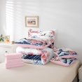 thumbnail image 6 of Feelyou Tokyo Ocean Wave Twin Bedding Sets 7pcs, Pink Cherry Blossoms Comforter Set, 6 of 8