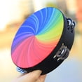 thumbnail image 2 of Tambor Mano Pandereta WDOplteas 8/10 Instrumento Percusión Con Cascabeles Doble, 2 of 9