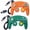Green / Orange, variant on 2 Pack Wired NGC Controller Gamepad for Nintendo GameCube GC & Wii U Console USA