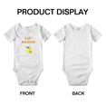 thumbnail image 3 of Cute Baby Bodysuit Lil' Mango Fruit Funny Boy & Gril Baby Rompers (White, 12-18 Months), 3 of 5
