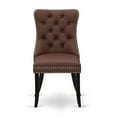 thumbnail image 4 of Luxe by East West Furniture 7 Piece Dining Table Set Contains 54" Round Table In Burgandy Color, 4 of 7