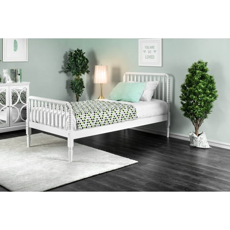 Furniture of America Traditional Jenny Lind Full White Rail Bed