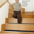 thumbnail image 2 of Sanmadrola 8" X 30" (15 in Pack) Non-Slip Carpet Stair Treads Non-Skid Safety Rug Slip Resistant Indoor Runner for Kids Elders and Pets with Reusable Adhesive Black, 2 of 9