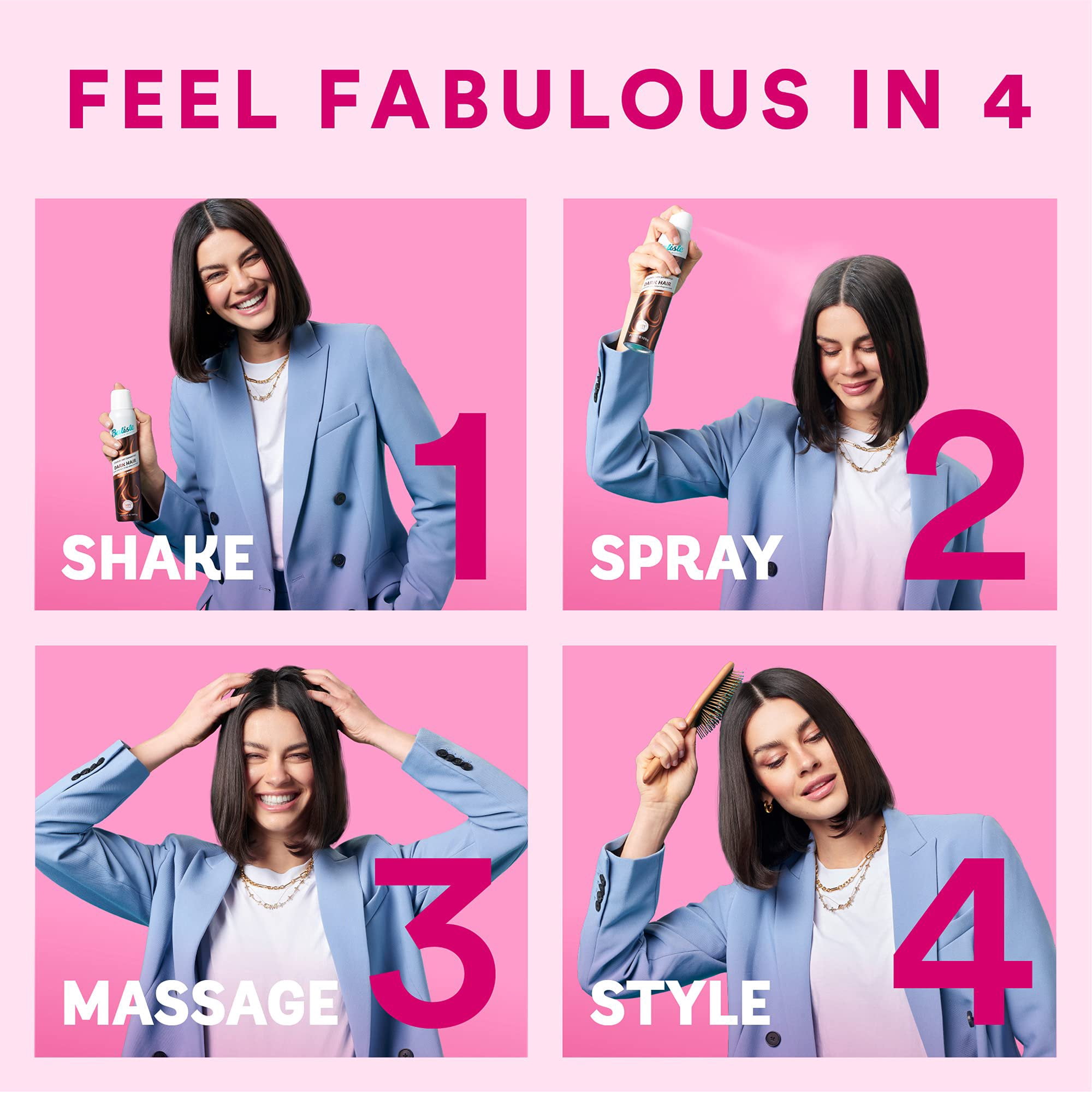 Batiste Shampoo Dry Bare 6.73 Ounce 200ml 6 Pack