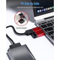 thumbnail image 2 of Adaptador USB C a USB 3.1 OTG (paquete de 3), adaptador USB tipo C macho a USB A hembra Thunderbolt 3 para MacBook Pro 2021, MacBook Air 2022, iPad Pro 2021, Ga Black, 2 of 5