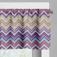 thumbnail image 3 of Ambesonne Colorful Valance Pack of 2, Chevron Small Strikes, 54"X18", Purple Khaki Blue, 3 of 5