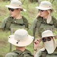 thumbnail image 1 of Outdoor Sun Protection Fishing Cap Neck Face Flap Hat Wide Brim Cover Unisex Hat, 1 of 3