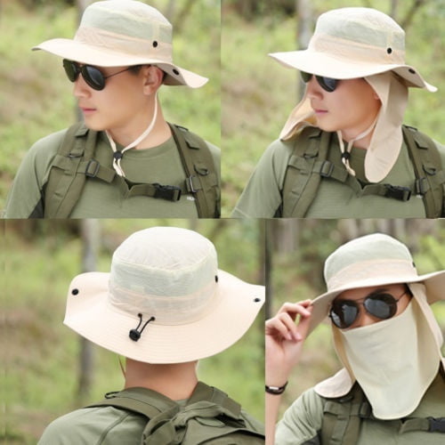 Outdoor Sun Protection Fishing Cap Neck Face Flap Hat Wide Brim Cover Unisex Hat