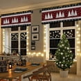 thumbnail image 4 of JOOCAR Christmas Drapes Buffalo Plaid Christmas Tree Snowflake Decoration 1 Drape Christmas Drape Kitchen Bathroom Bedroom for 54 x 18 Inches, 4 of 7