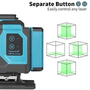 Takamine 12 Lines Green Laser Level , 3x360° 3D Green Cross Line Professional Laser for Construction, Two 360° Vertical and One 360° Horizontal Laser Level Pulse Mode & Remote Controller