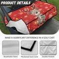 thumbnail image 5 of Yuyamidu Cute Reindeer Golf Cart Seat Cover Colorful Light Golf Cart Seat Towel Blanket for 2-Person Seats Club Car Cushion Covers with 4 Front Pockets Christmas Golfcart Seat Covers, 5 of 7