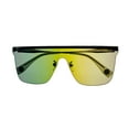 thumbnail image 5 of Converse Mens Flat Front Mount Silver Metal Shield Sunglass, Smoke Flash Lens H119, 5 of 6