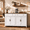 Brown-55"L, variant on Farmhouse Style Buffet Cabinet, Sideboard with Drawers & Adjustable Shelves, Multi‑Purpose Storage Cabinet for Kitchen Living Room, Multiple Colors Available