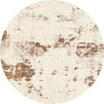 thumbnail image 1 of Ahgly Company Machine Washable Indoor Round Abstract Pastel Orange Area Rugs, 3' Round, 1 of 7