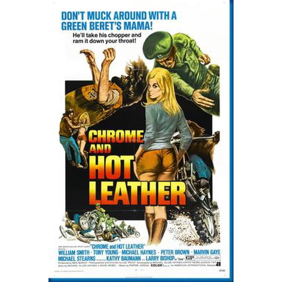 Chrome And Hot Leather Movie Poster Print Art Poster 24x36 Multi-Color Square Adults Best Posters
