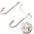 thumbnail image 2 of Agiferg Porte-Manteau d'Armoire Double en Acier Inoxydable par-Dessus la Porte Hooks de Type S pour Porte Arrière, 2 of 6