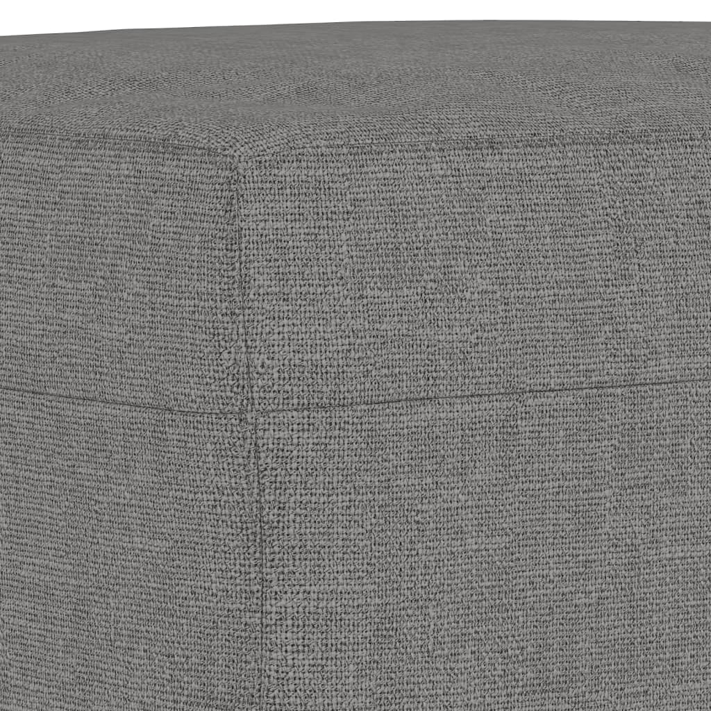 vidaXL Footstool Light Gray 27.6"x21.7"x16.1" Fabric