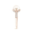 thumbnail image 3 of ANGARA Vintage Style Freshwater Cultured Pearl Ring in 14K Rose Gold for Women | June Birthstone, Birthday, Anniversary, Jewelry Gift for Women | Pearl Ring, 3 of 9