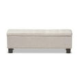 thumbnail image 3 of Baxton Studio Hannah Modern and Contemporary Beige Fabric Upholstered Button-Tufting Storage Ottoman Bench, 3 of 8
