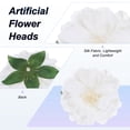 thumbnail image 2 of Uxcell 16-Pack Cabezas de Peonías Artificiales, Cabeza de Peonía de Seda Falsa de 2.4 Pulgadas para Boda/Ramo/Pared de Flores[Blanco, 6cm], 2 of 7