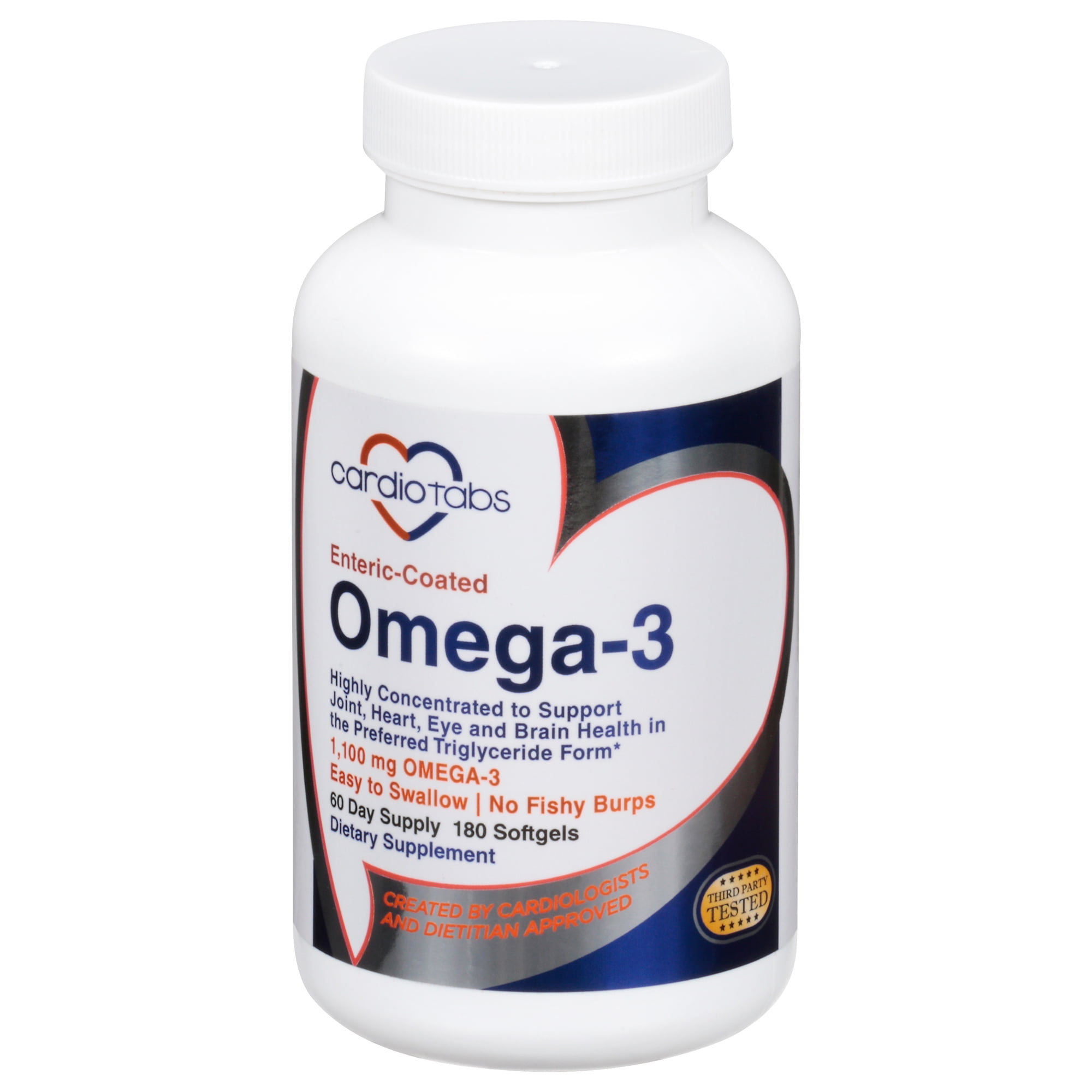Cardiotabs® Enteric-Coated Omega-3 Dietary Supplement Softgels 180 ct Bottle