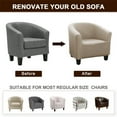 thumbnail image 6 of Stretch Barrel Chair Slipcover, Elastic Armchair & Club Chair Cover, Removable Furniture Protector for Living Room & Bedroom, 6 of 6