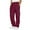 Wine, variant on Patlollav Mens Work Pants Sport Loose Drawstring Multi-Pocket Trousers Long Pants