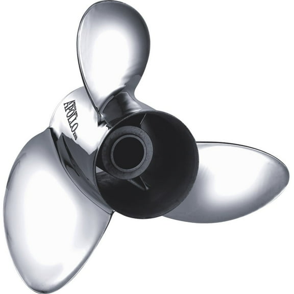 Michigan Wheel 993405 Apollo D-Series 3-Blade Stainless Steel Propeller - RH, 10-3/4" Diameter x 12" Pitch