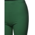 thumbnail image 4 of A2Y Women's Basic Solid Premium Cotton Mid Thigh High Rise Biker Bermuda Shorts Dark Green 1XL, 4 of 5
