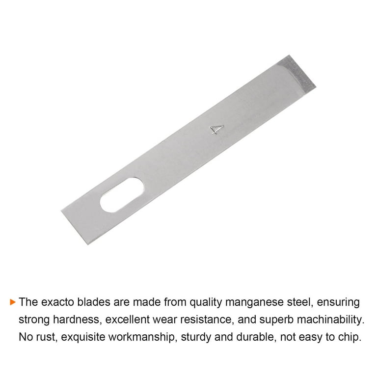 Uxcell Exacto Knife Blades #4 Hobby Knife Blades Precision Exacto Blades Hobby Knife Blade Refills 40 Pack, Silver