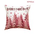 thumbnail image 1 of Funda de almohada de lino para decoración del hogar, cubierta de cojín de 45x45cm para sofá, coche, árbol de Navidad, alce, muñeco de nieve, Año Nuevo 2024, 1 of 4