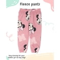 thumbnail image 3 of Disney Minnie Mouse Toddler Girls’ Outfit Set - Two Piece Allover Print Hoodie with Ears & Bow and Matching Jogger Pants (Berry, 4T), 3 of 5