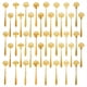 thumbnail image 1 of 40 Cucharas de Café Doradas de Acero Inoxidable con Forma de Flor, Cucharas de Postre de 5 Pulgadas para Vajilla de Cocina, Cafetería y Bar., 1 of 5