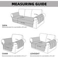 thumbnail image 2 of TOPCHANCES 1/2/3 Seater Waterproof Couch Cover Non-Slip Sofa Slipcover Furniture Protector with Side Pocket for Pets Dogs Children Living Room, Grey Blue, 2 of 8