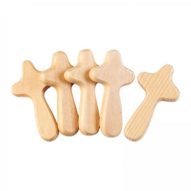Cruces de mano,Cruz de oración de mano Cruces de bolsillo duraderas,Cruces pequeñas de madera de pino para el cuidado de ,,Aferrándose Palming Cruz Madera Sosteniendo Cruz,Adorno mayimx Cruces de mano