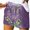 Purple, variant on Workout Shorts Women Summer Saving Women's Summer Printed Pocket Bandage Shorts Casual Pants 2XL
