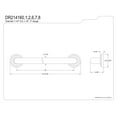 thumbnail image 2 of Kingston Brass DR214168 Milano 16" x 1-1/4" O.D Grab Bar, Brushed Nickel, 2 of 2
