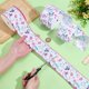 thumbnail image 3 of 2 rollos de cinta floral con borde alambrado de 19,6 yardas x 2,5 pulgadas, cinta con flores de mariposa, cintas decorativas de verano para manualidades, 3 of 5
