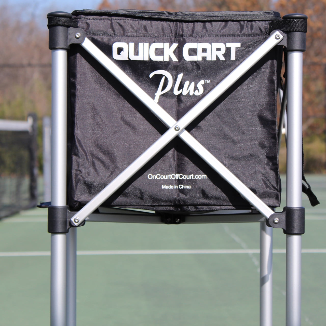 Oncourt Offcourt Quick Cart Plus - Portable Canvas Tennis Ball Cart with Bag