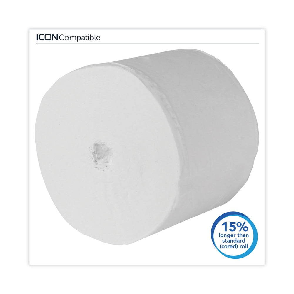 2-Ply Septic Safe Essential Extra Soft Coreless Standard Roll Bath Tissue - White (36/Carton)