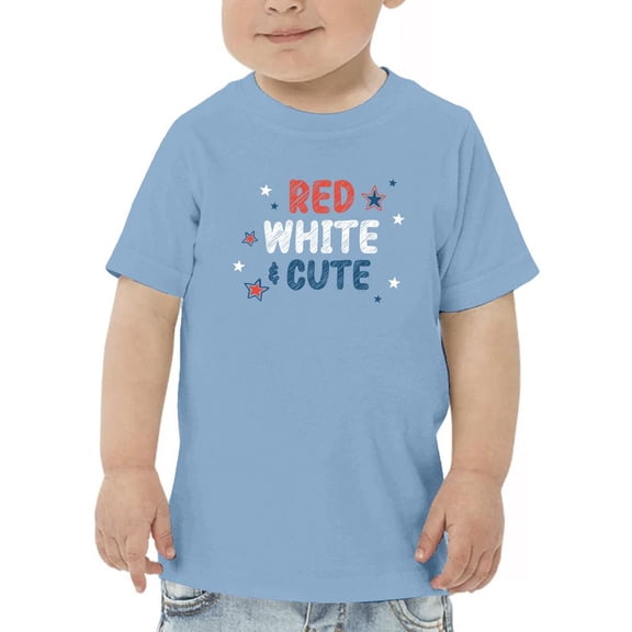 Red White And Cute Art T-Shirt Toddler -Smartprints Designs, 3 Toddler