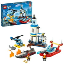 LEGO City 60308 Seaside Police and Fire Mission 297 Piece Building Kit