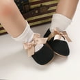 thumbnail image 4 of Penkiiy Newborn Baby Toddler Kids Girls Bowknot Shoe Soft First Walking Princess Shoe Summer Shoes for Toddlers for12-15 Months Black On Sale, 4 of 9