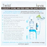 Kiinde Twist Pouch Direct-Pump Direct-Feed Twist Cap Breast Milk Storage Bags for Pumping, Freezing, Heating and Feeding, Pre-Sterilized, 6 Ounce, pack of 40