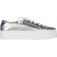 thumbnail image 4 of Womens Betsey Johnson Spur Platform Fashion Sneakers - Silver, 4 of 7