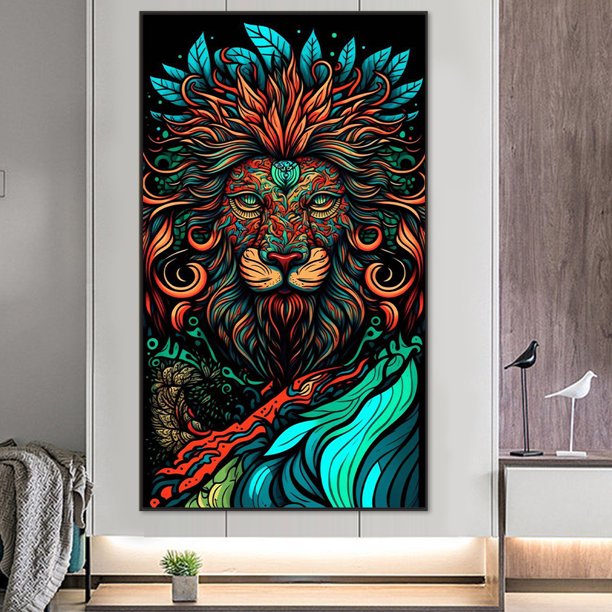 Cuadros Decorativos Diamond Painting 5D DIY Full Square Drill Animal Kit Decoración del hogar (ZQA1269) Wdftyju embutido en tela