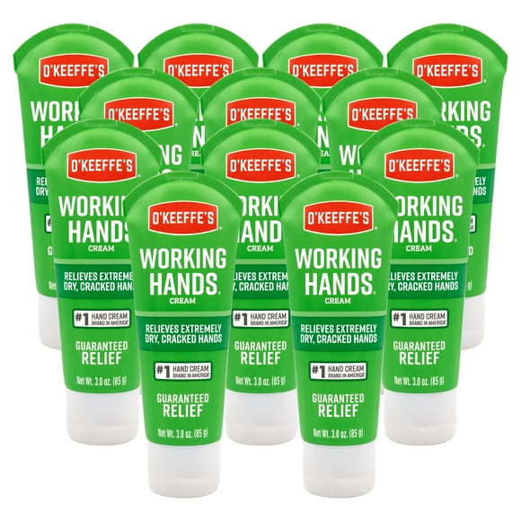 O'Keeffe's Crème pour les Mains Working Hands pour Sécheresse Extrême - Tube de 3 oz (12 Pack) - Soin Réparateur pour Mains Fissurées et Sèches