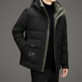 thumbnail image 5 of Chaqueta de plumón de invierno con capucha extraíble para hombre 2024, chaqueta acolchada para hombre, informal, de manga larga, ropa de abrigo para el frío, 5 of 5