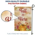 thumbnail image 4 of America Forever Fall is Here Garden Flag, 12.5 x 18 inches Double Sided, Autumn Pumpkin Garden Flag, Pumpkins Harvest, Fall Foliage, Fall Leaves Outdoor Seasonal Flags for Yard, Lawn, Garden Decor, 4 of 5